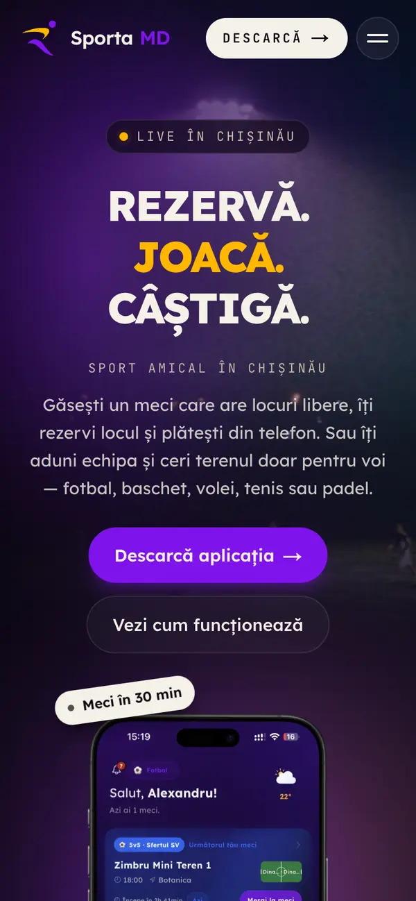 Sporta MD, mobile